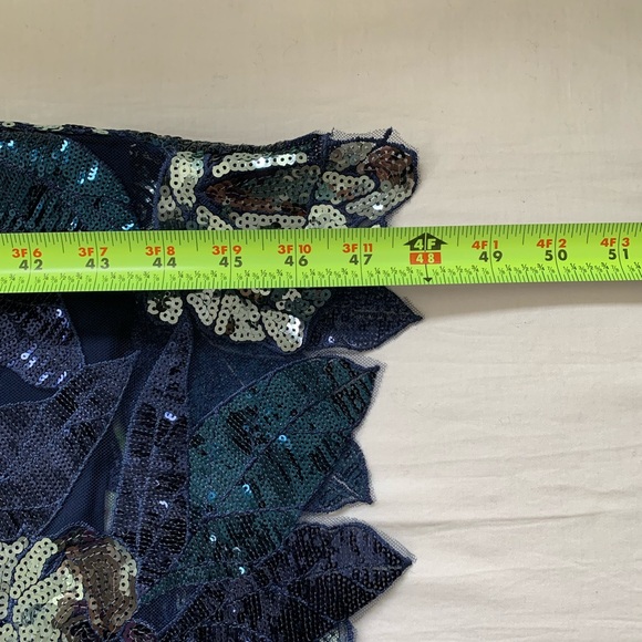 Marchesa Notte NWT Sequined Cocktail Dress Length Gown cutwork Midi 14 - Picture 15 of 15